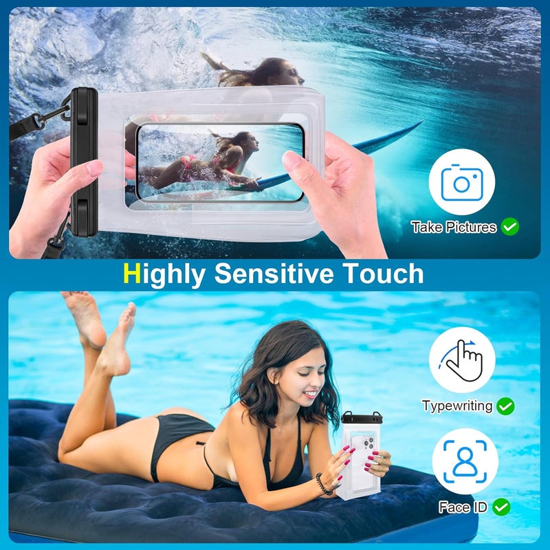 Kebrela Large Waterproof Phone Pouch Floating, Universal Waterproof Phone Case for iPhone 14 Plus 13 Pro Max 12 11 Samsung S23 S22 up to 7.2'', IPX8 Water Proof Cell Phone Dry Bag for Beach Swimming - Image 3